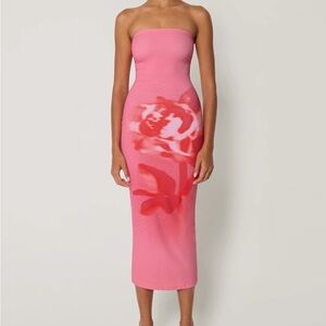 Khy Smooth Stretch Strapless Midi Dress